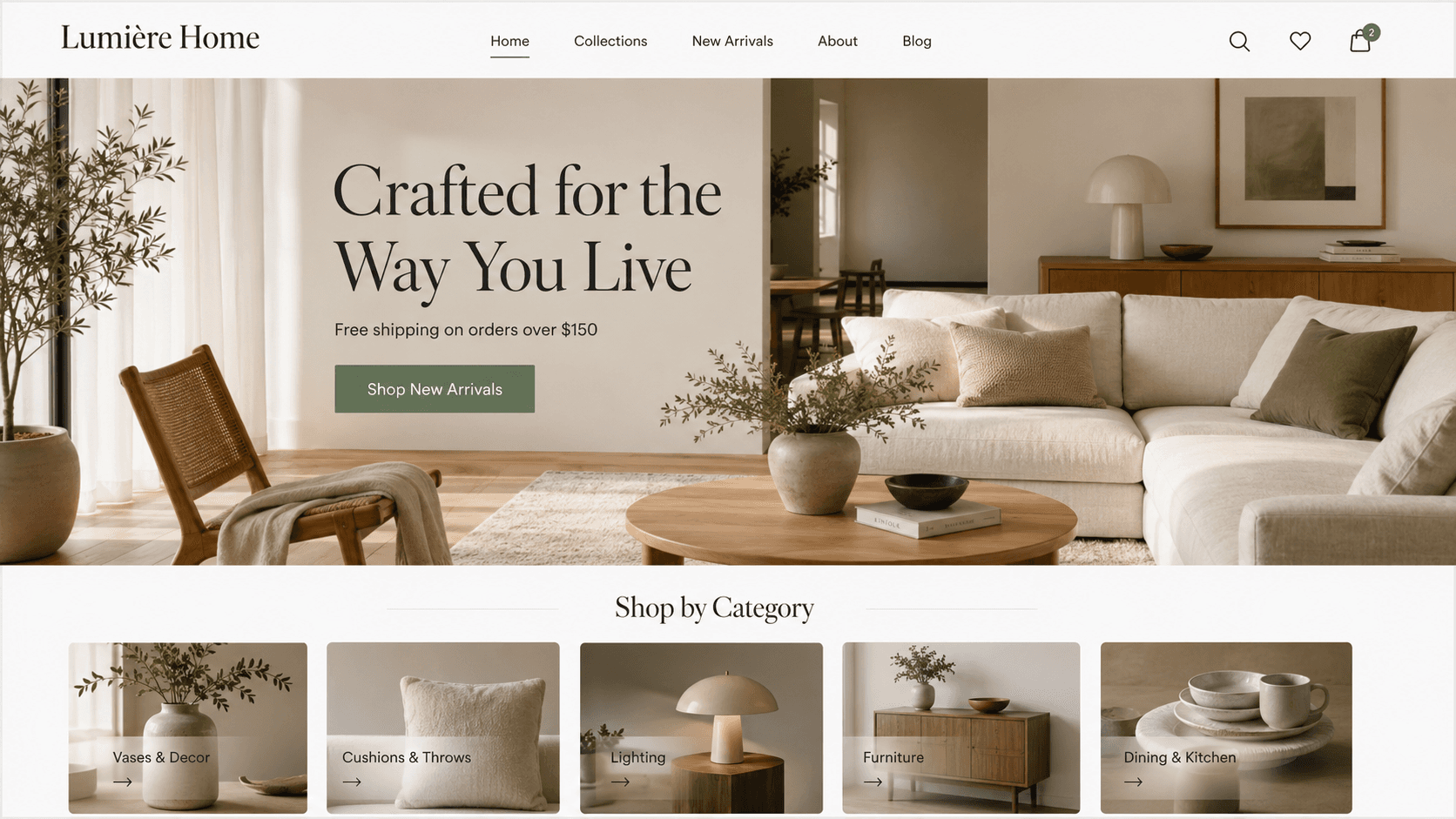 Lumière Home E-Commerce